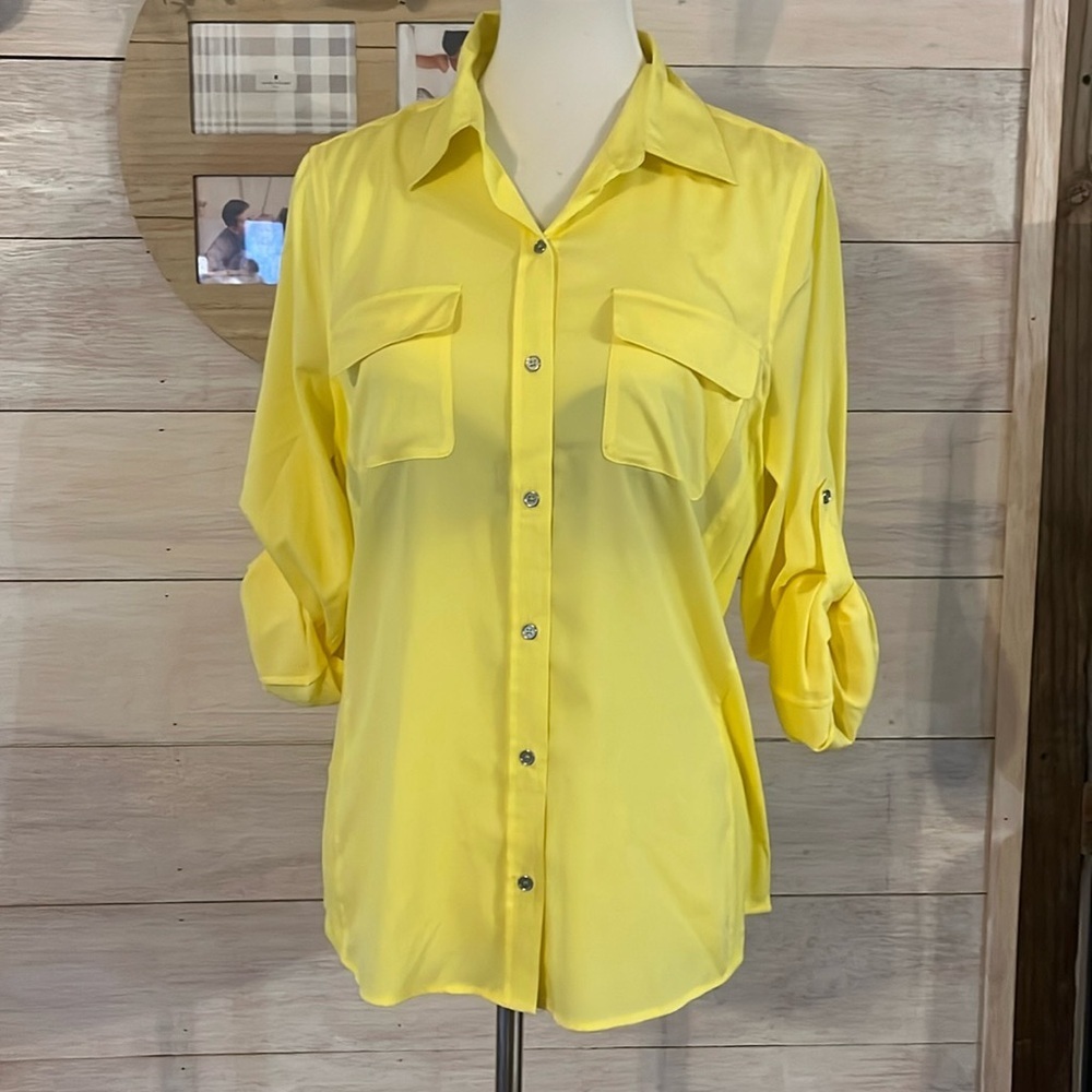 NEW Calvin Klein Yellow Top M